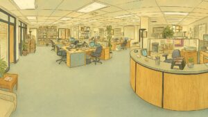 Bureaux inspirés de Dunder Mifflin Scranton