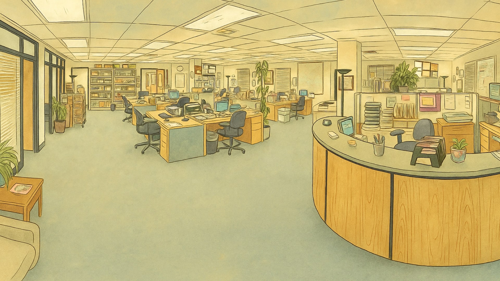 Bureaux inspirés de Dunder Mifflin Scranton